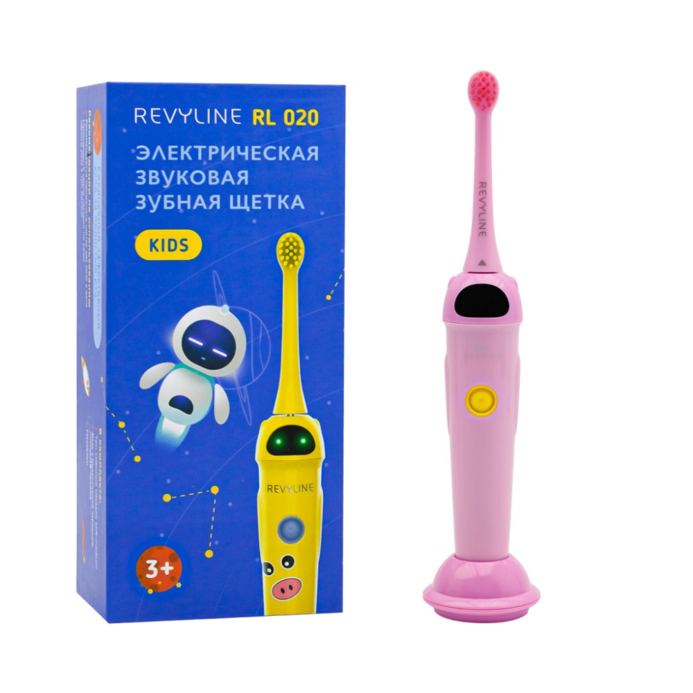 Электрическая зубная щетка Revyline RL 020 детская, розовая