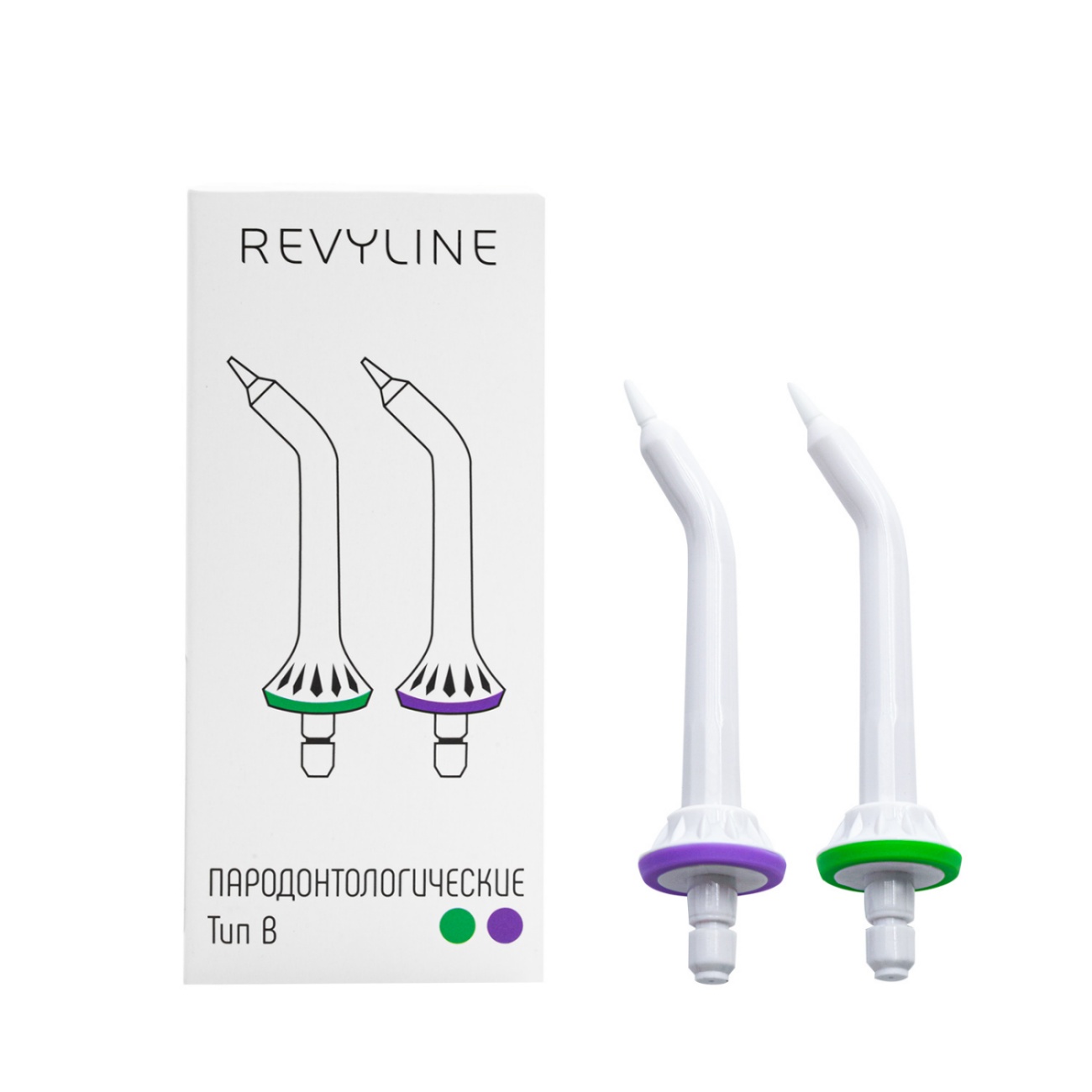 Насадки белые Revyline пародонтальные для ирригаторов Revyline RL 200/210/200XL
